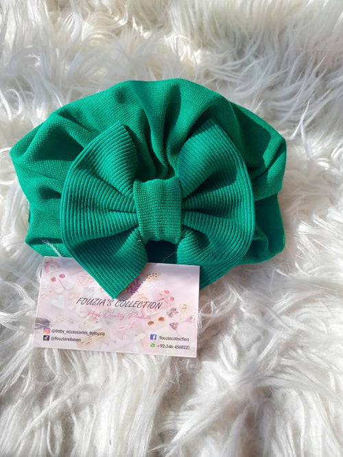 Green Turban Bow Cap - Basic