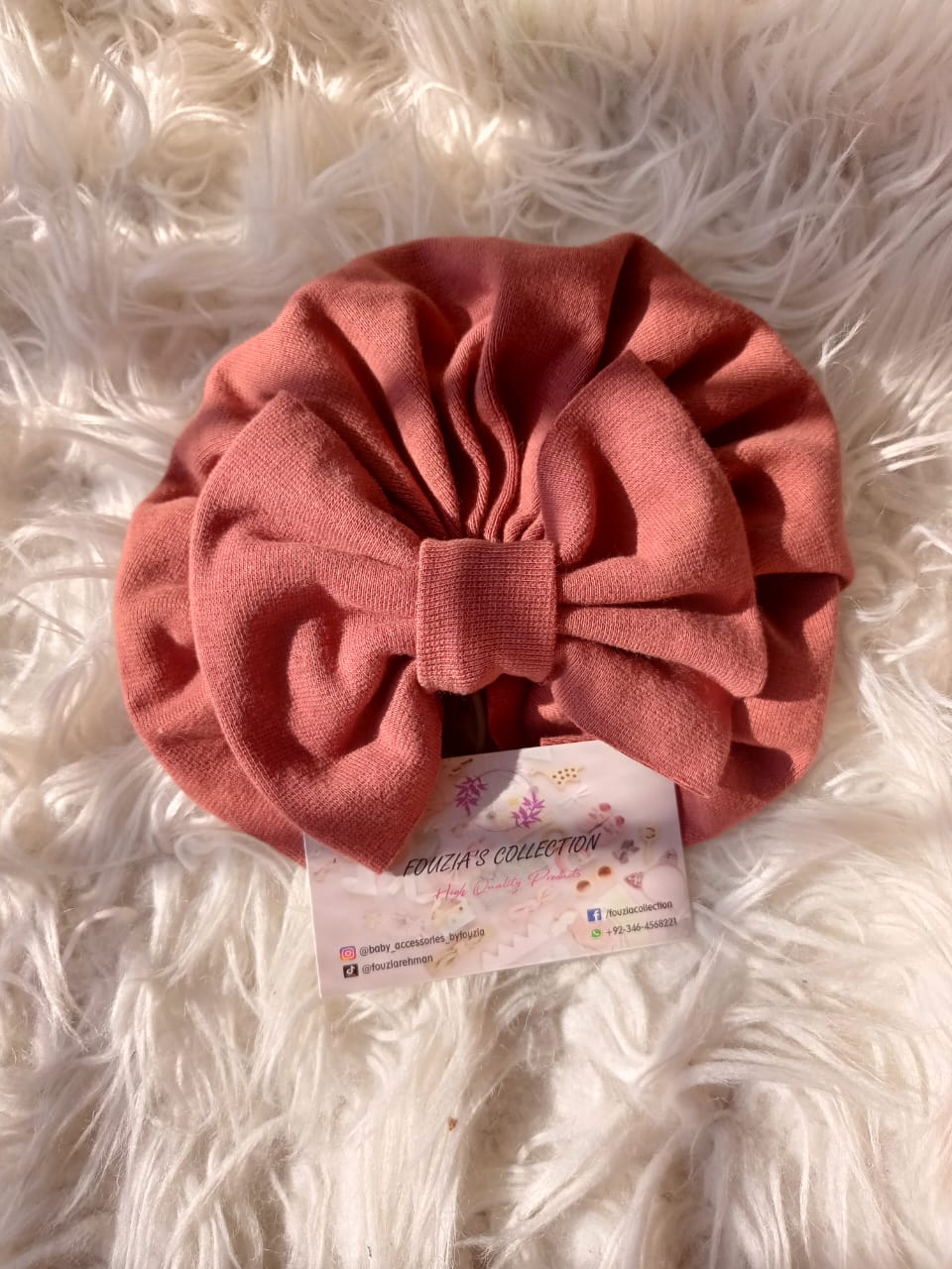 Rust Turban Bow Cap - Basic