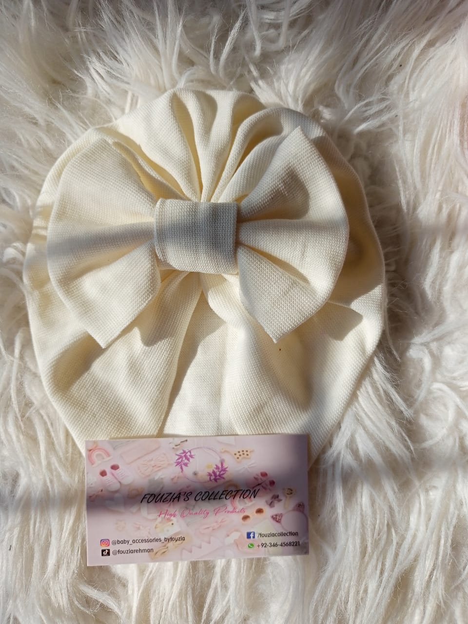 Vanilla Turban Bow Cap - Basic