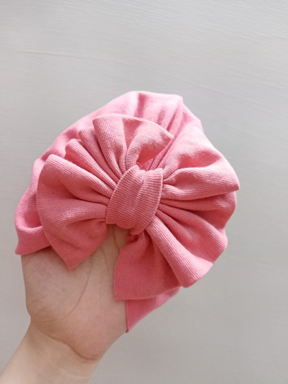 Pink Turban Bow Cap - Basic